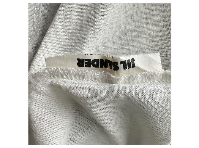 T-shirt Jil Sander a maniche 3/4 in cotone bianco Crudo - vista 5