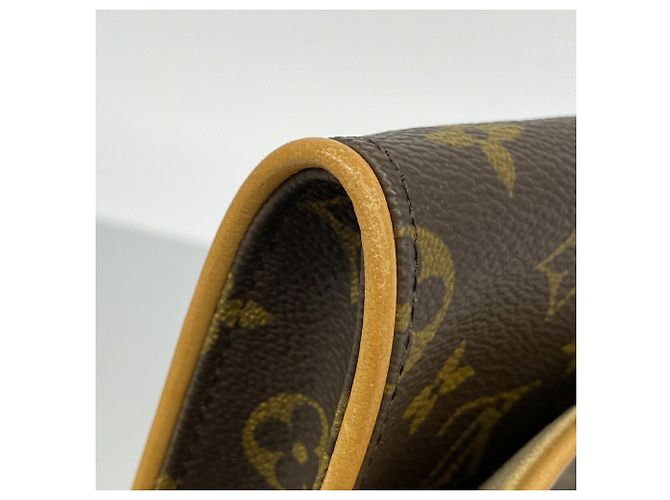 Bolso de hombro Louis Vuitton Monogram Pochette Twin GM Castaño - vista 7