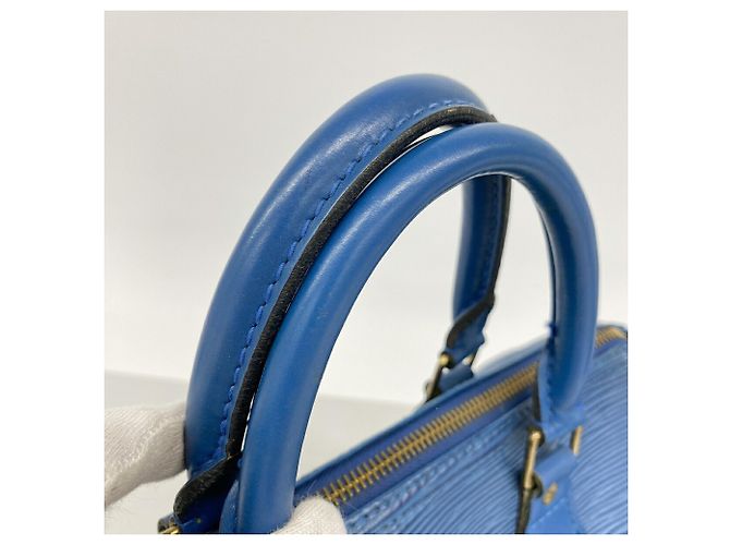 Sac à main Louis Vuitton Epi Speedy 25 Bleu - vue 10