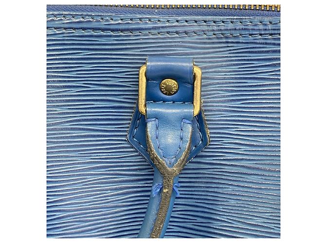 Sac à main Louis Vuitton Epi Speedy 25 Bleu - vue 11