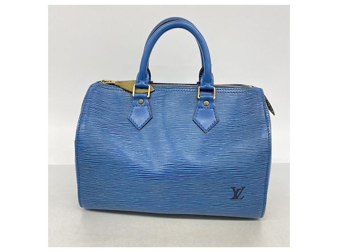 Sac à main Louis Vuitton Epi Speedy 25 Bleu - vue 13