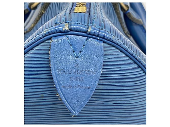 Sac à main Louis Vuitton Epi Speedy 25 Bleu - vue 5