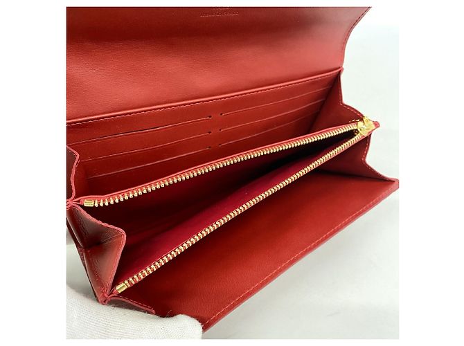 Louis Vuitton Vernis Portefeuille Sarah Long Wallet Rosso - vista 3