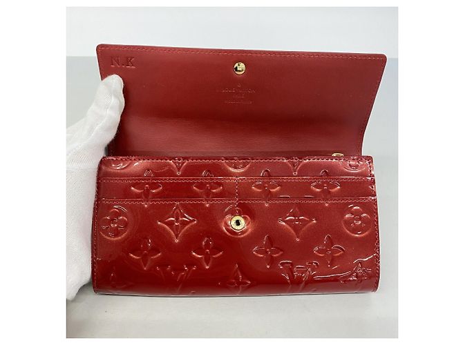 Louis Vuitton Vernis Portefeuille Sarah Long Wallet Rosso - vista 7