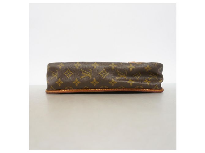 Borsa a tracolla Louis Vuitton Monogram Gibeciere MM Marrone - vista 3
