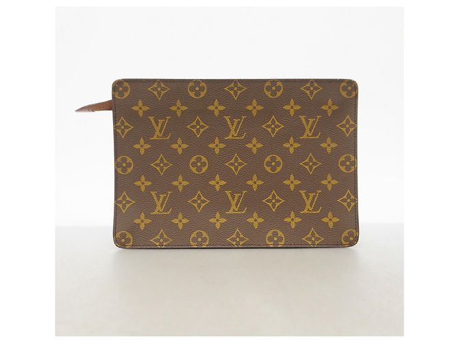 Louis Vuitton Monogram Pochette Homme Clutch Bag Marron - vue 10