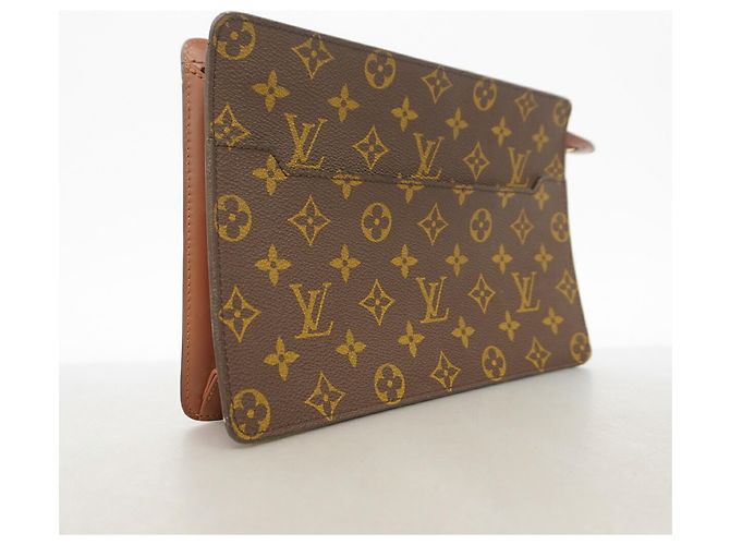 Louis Vuitton Monogram Pochette Homme Clutch Bag Marron - vue 2