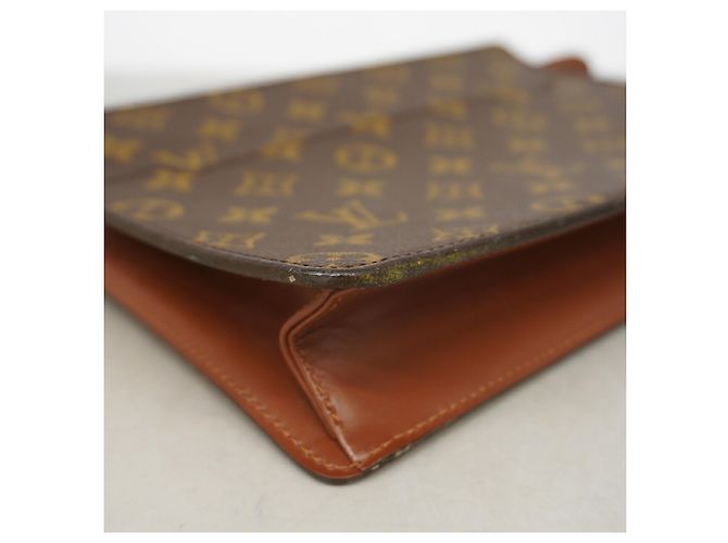 Louis Vuitton Monogram Pochette Homme Clutch Bag Marron - vue 7