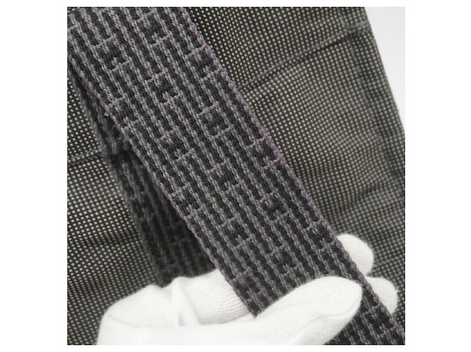 Hermès Mochila Hermes de nailon gris Castaño - vista 9