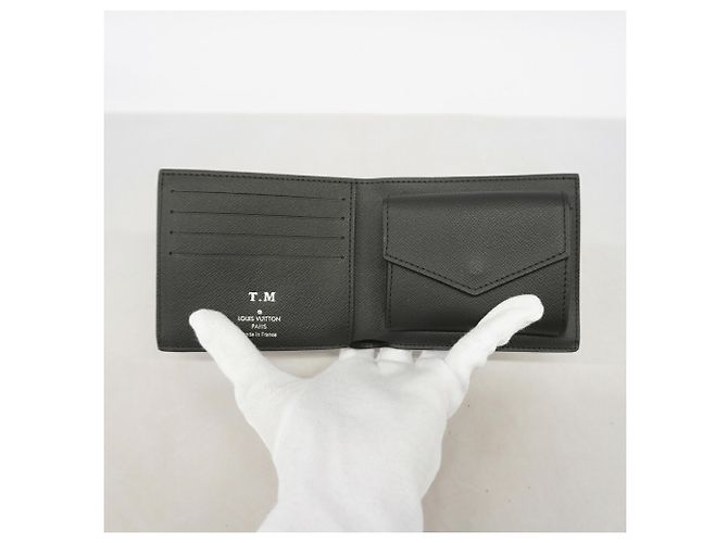 Louis Vuitton Monogram Eclipse Portefeuille Marco NM Wallet Negro - vista 3