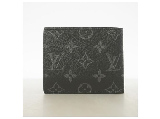 Louis Vuitton Monogram Eclipse Portefeuille Marco NM Wallet Negro - vista 7