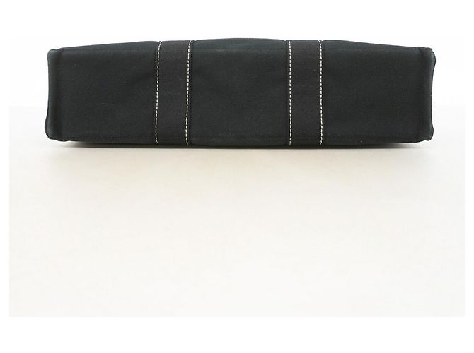 Hermès Bolso Tote Hermes Deauville MM Canvas Negro - vista 3