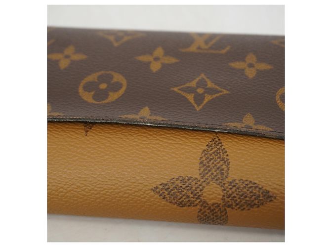 Louis Vuitton Monogram Giant Reverse Portefeuille Sarah Long Wallet Braun - Ansicht 7