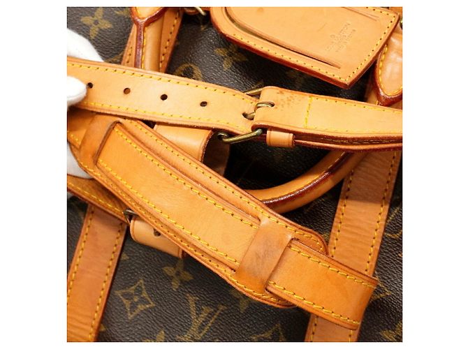 Louis Vuitton Brown Boston Monogram Keepall Bandoulière 55 Braun - Ansicht 12