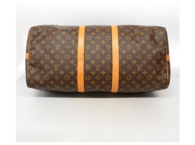 Louis Vuitton Brown Boston Monogram Keepall Bandoulière 55 Braun - Ansicht 3