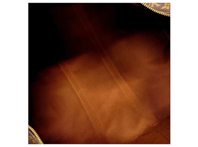 Louis Vuitton Brown Boston Monogram Keepall Bandoulière 55 Braun - Ansicht 4