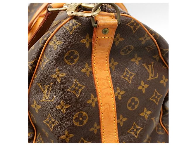 Louis Vuitton Brown Boston Monogram Keepall Bandoulière 55 Braun - Ansicht 8