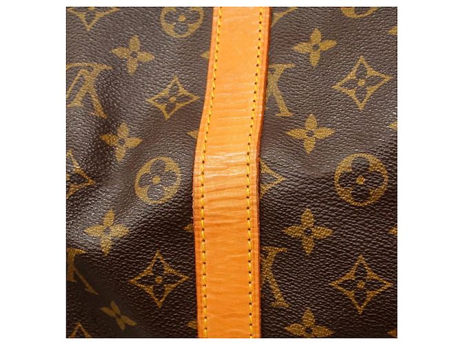 Louis Vuitton Brown Boston Monogram Keepall Bandoulière 55 Braun - Ansicht 9