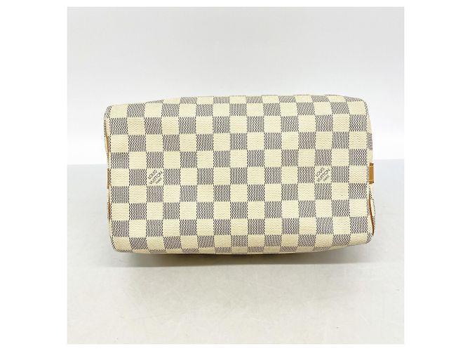 Borsa Louis Vuitton Damier Azur Speedy Bandoulière 25 Bianco - vista 3