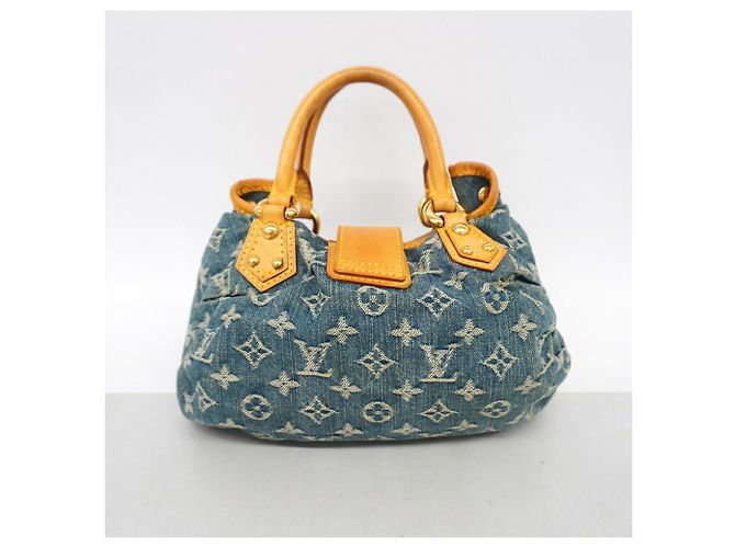 Louis Vuitton Monogram Denim Pleaty Handtasche M95020 Blau - Ansicht 10