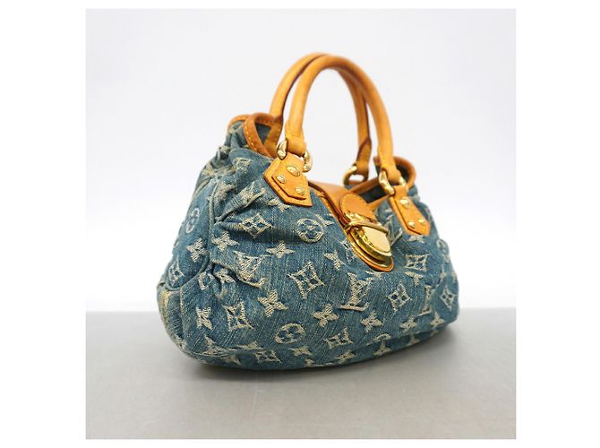 Louis Vuitton Monogram Denim Pleaty Handtasche M95020 Blau - Ansicht 2