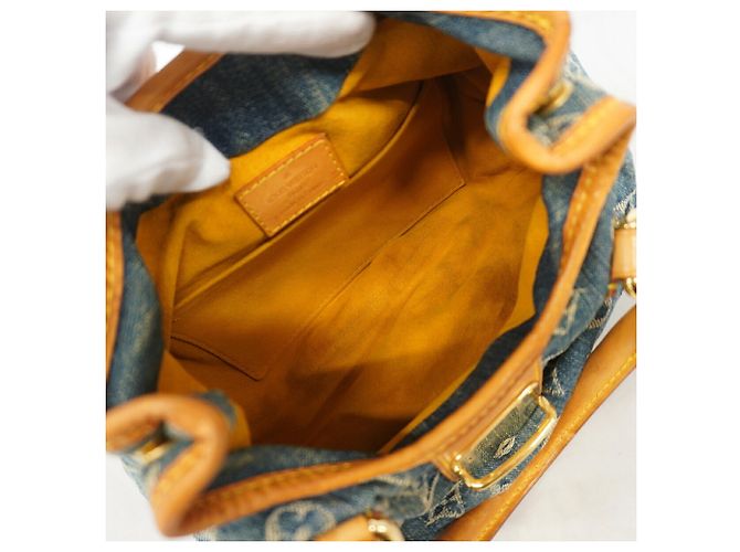Louis Vuitton Monogram Denim Pleaty Handtasche M95020 Blau - Ansicht 4