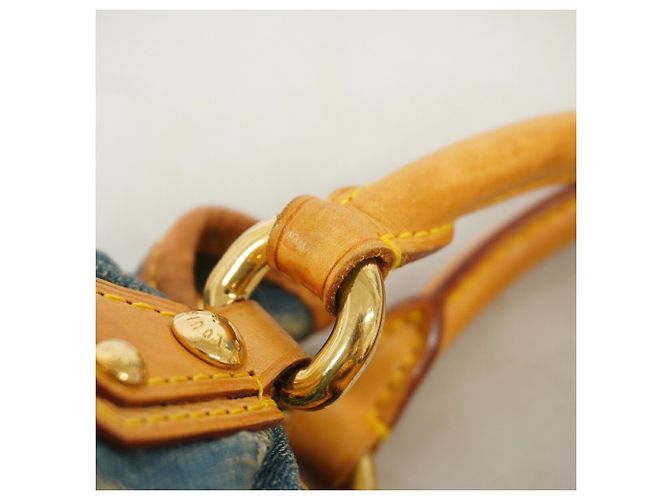 Louis Vuitton Monogram Denim Pleaty Handtasche M95020 Blau - Ansicht 9
