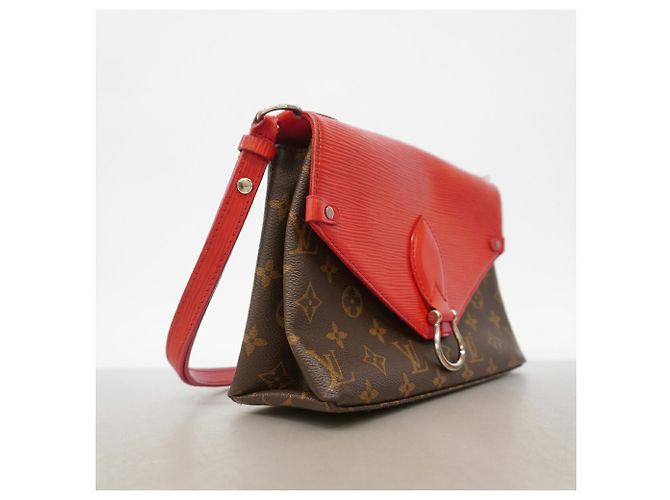 Sac à épaule Louis Vuitton Monogram Saint Michel Marron Rouge - vue 2