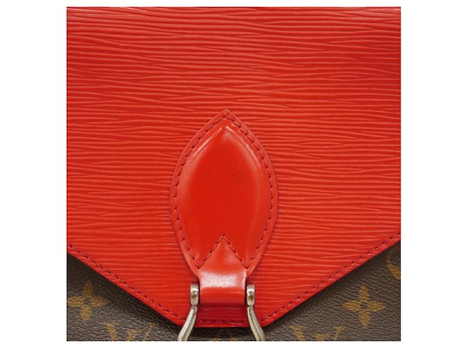 Sac à épaule Louis Vuitton Monogram Saint Michel Marron Rouge - vue 9
