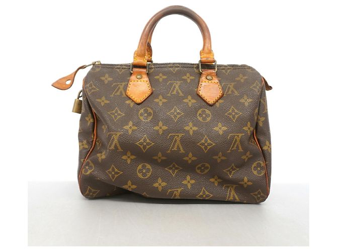 Borsa Louis Vuitton Monogram Speedy 25 Marrone - vista 14