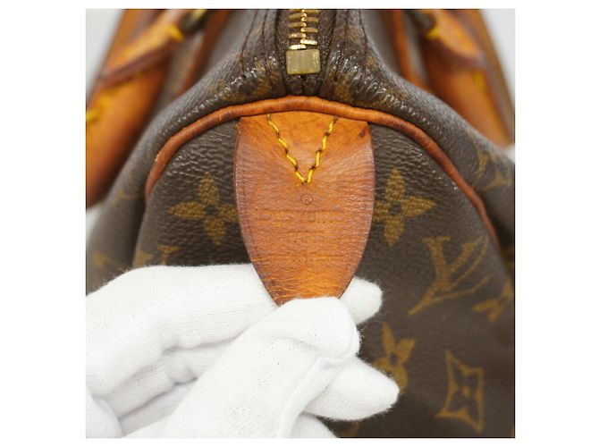 Borsa Louis Vuitton Monogram Speedy 25 Marrone - vista 5