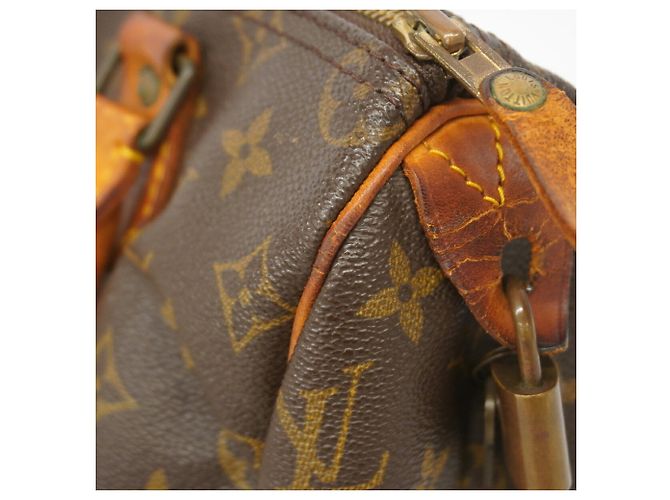 Borsa Louis Vuitton Monogram Speedy 25 Marrone - vista 7