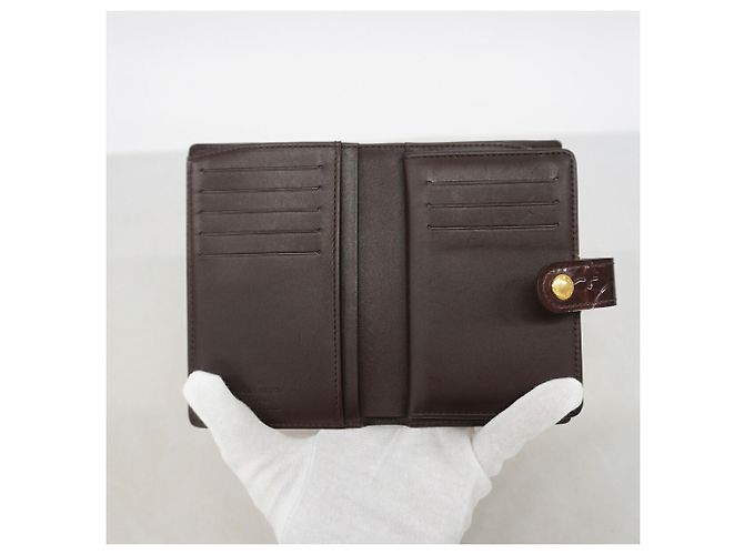 Louis Vuitton Vernis Portefeuille Viennois Wallet Bordò - vista 3