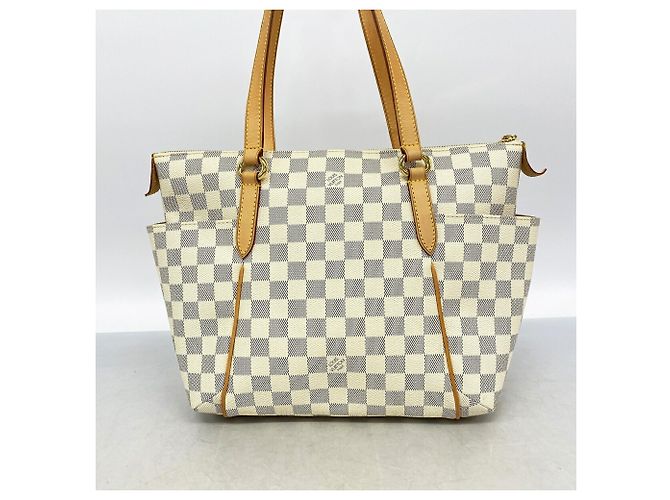 Sac cabas Louis Vuitton Damier Azur Totally PM Blanc - vue 10