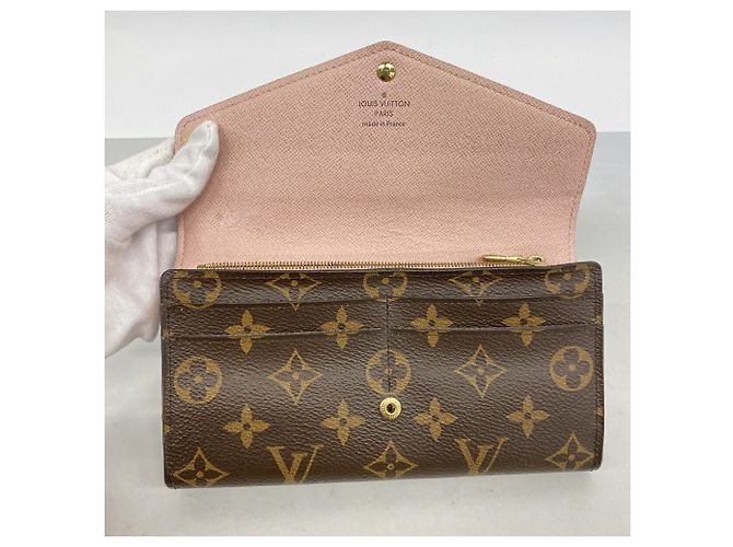 Louis Vuitton Monogram Portefeuille Sarah Long Wallet Rosa - vista 14