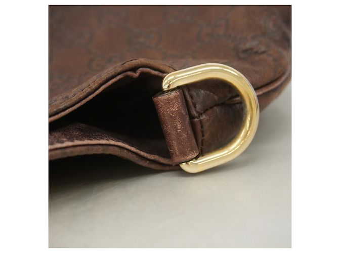 Borsa a mano Gucci Guccissima in pelle marrone - vista 9
