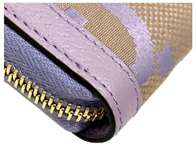 Tarjetero Gucci Jumbo GG Beige Púrpura - vista 6