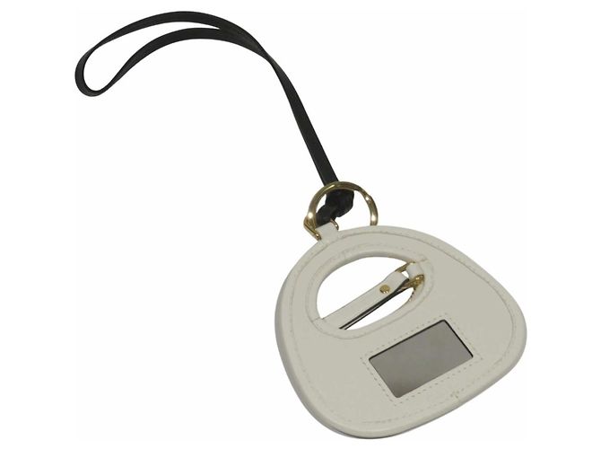 Portachiavi Miu Miu Wonder Leather Trick Bianco - vista 2