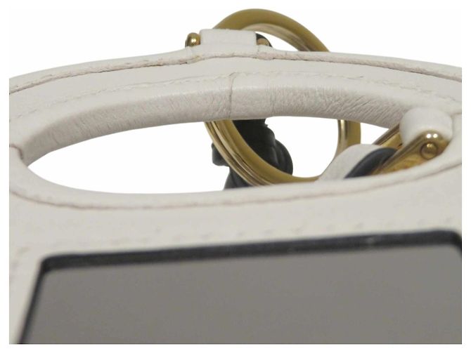 Portachiavi Miu Miu Wonder Leather Trick Bianco - vista 6