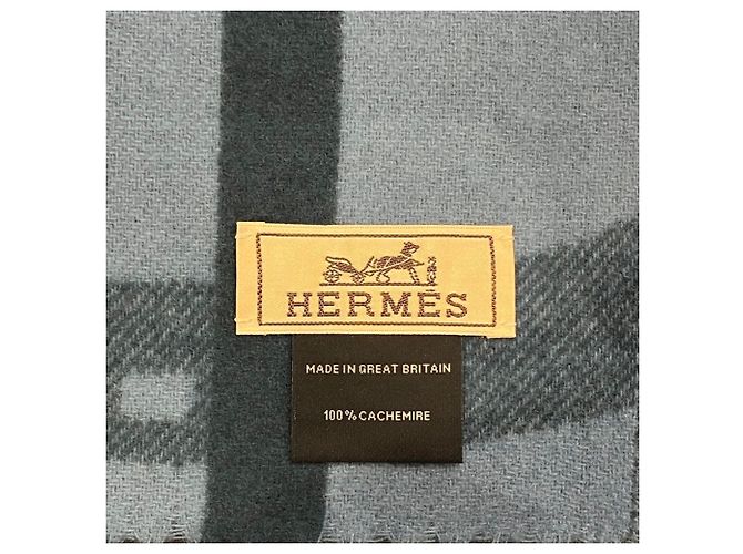 Hermès Estola Hermes Lady Steady Go en cashmere azul - vista 4
