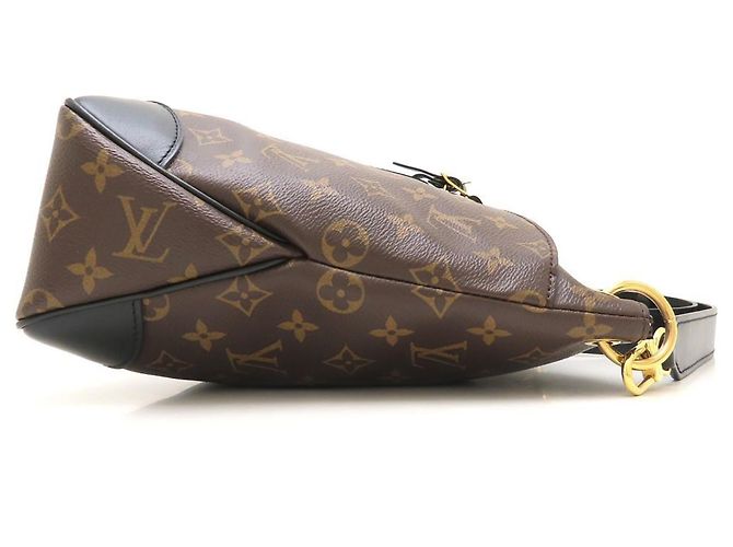 Bolsa de Ombro Louis Vuitton Monogram Odeon NM MM Marrom Preto - vista 3