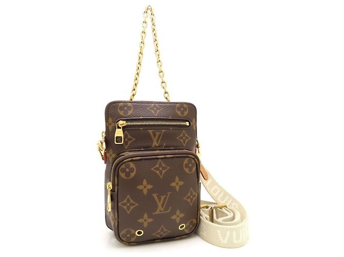 Borsa a tracolla Louis Vuitton Monogram Utility Marrone - vista 22
