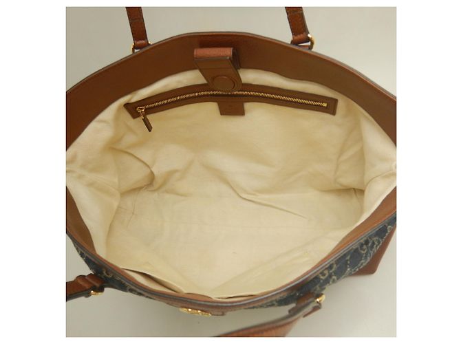 Borsa Tote Gucci Ophidia Marrone Blu - vista 5