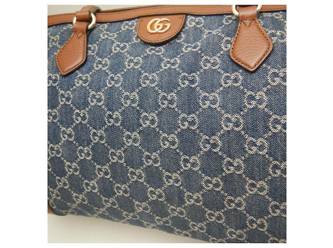 Borsa Tote Gucci Ophidia Marrone Blu - vista 6