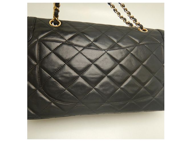 Bolsa de Ombro Chanel Double Flap com Corrente Preto - vista 10