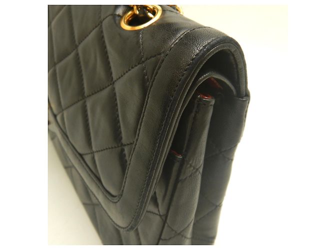Bolsa de Ombro Chanel Double Flap com Corrente Preto - vista 12