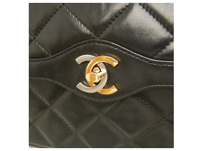 Bolsa de Ombro Chanel Double Flap com Corrente Preto - vista 15