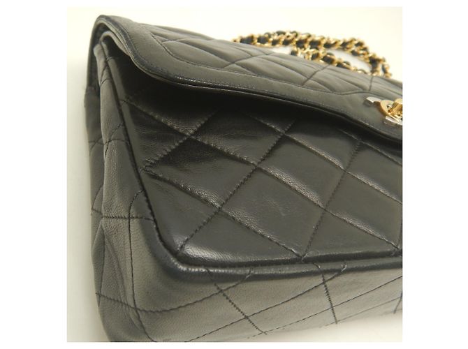 Bolsa de Ombro Chanel Double Flap com Corrente Preto - vista 16