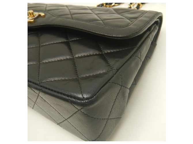 Bolsa de Ombro Chanel Double Flap com Corrente Preto - vista 17