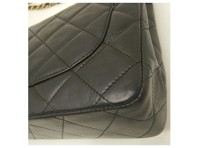 Bolsa de Ombro Chanel Double Flap com Corrente Preto - vista 19